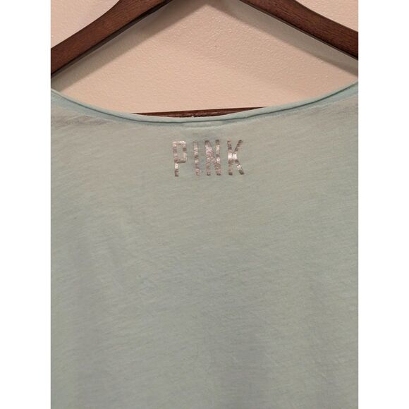 -RARE-VS PINK 2013 Ombre Sequin Skull T-Shirt Excellent Large - Picture 5 of 6